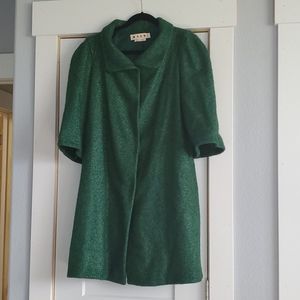 Marni green coat with belt